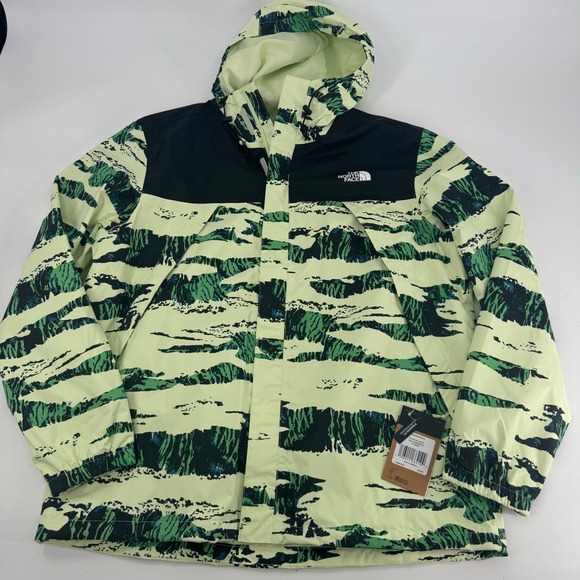 The North Face Antora Jacket Men's XL TNFB/LMCMRVCPRT Camo Lightweight Coat - Picture 1 of 4